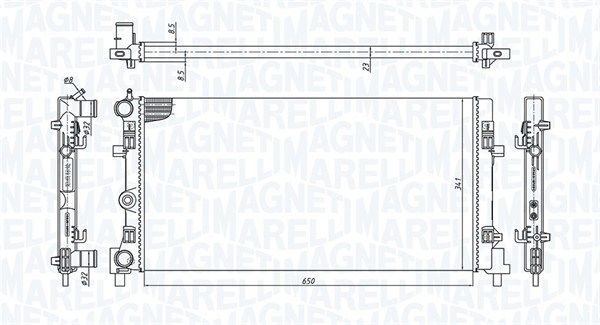 MAGNETI MARELLI Радиатор, охлаждение двигателя 350213127900